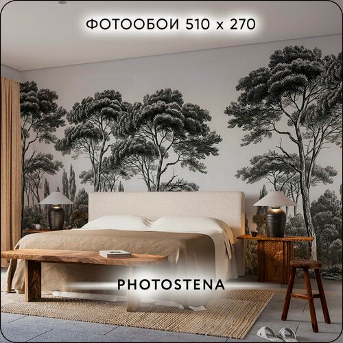 Изображение товара Фотообои на стену флизелиновые встык PHOTOSTENA Деревья 5,1 x 2,7 м 13,77 м2