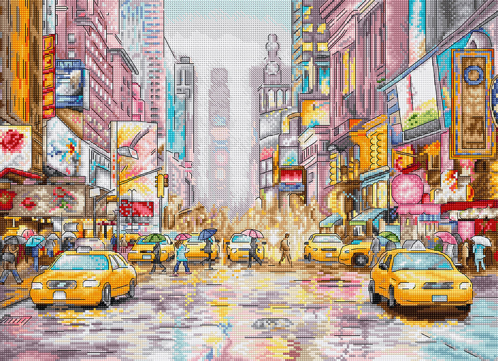 LetiStitch Набор для вышивания L8222 New York times square