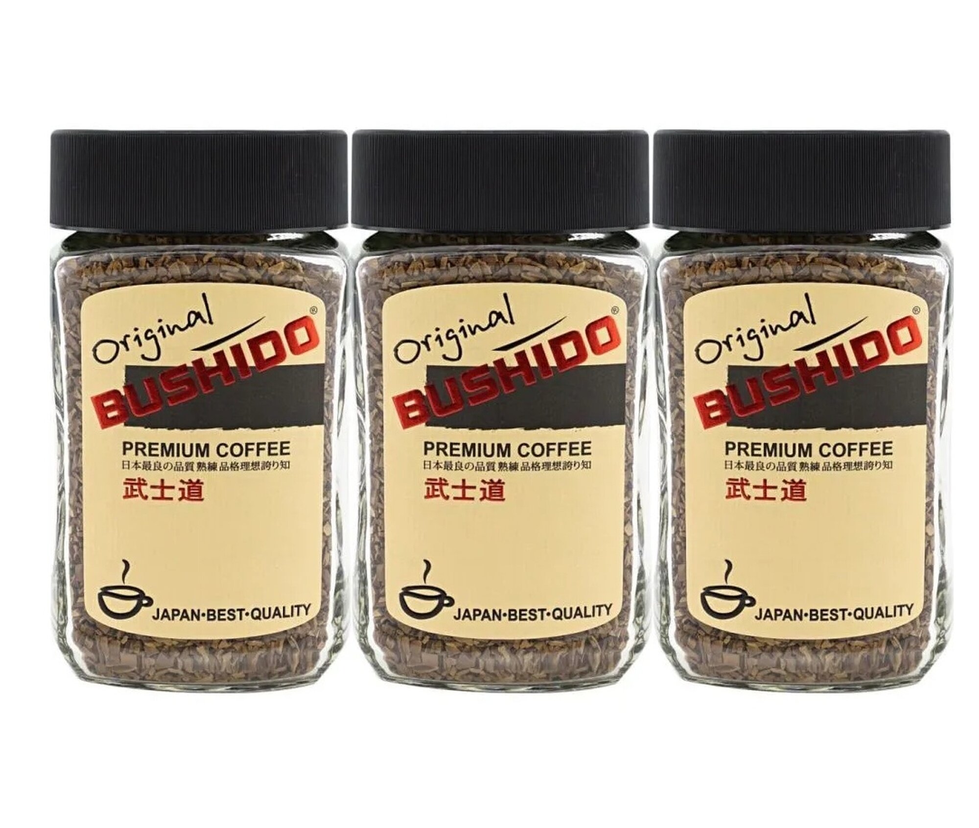 Кофе растворимый сублимированный Bushido Original 100 гр - 3 шт