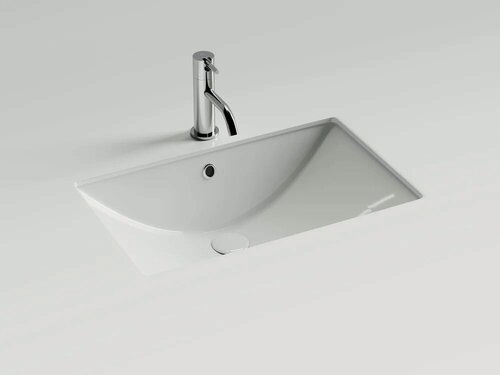 Изображение товара Раковина встраиваемая снизу Ceramicanova Era прямоугольная 600x390x190 мм с переливом цвет белый CN6082