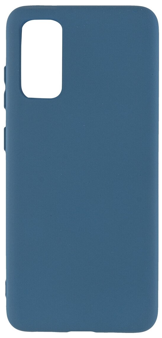 Чехол для Samsung Galaxy S20. Soft touch premium. Сине-серый.