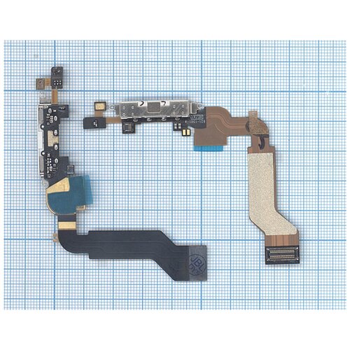 Шлейф разъема питания для iPhone 4S белый