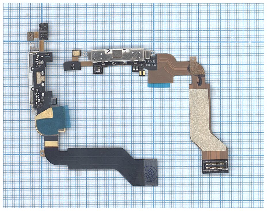 Шлейф разъема питания для iPhone 4S белый