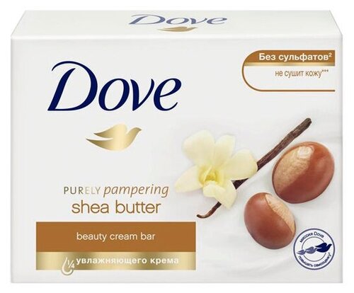 Dove Крем-мыло кусковое Объятия Нежности масло ши и аромат пряной ванили, 100 мл, 100 г