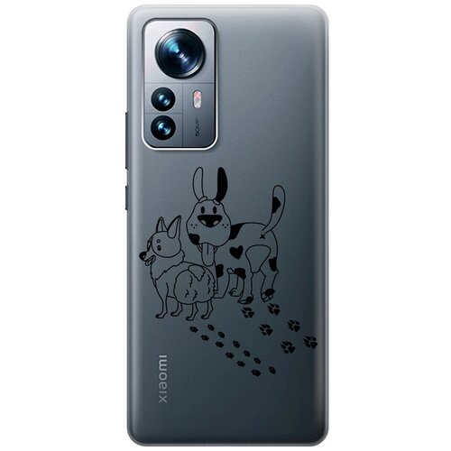 Силиконовый чехол с принтом Funny doggies для Xiaomi 12 Pro / Сяоми 12 Про силиконовый чехол с принтом funny doggies для xiaomi 13 pro сяоми 13 про