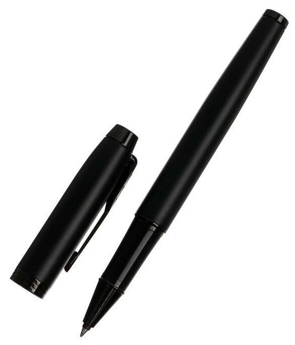 Ручка-роллер Parker IM Achromatic Black BT корпус из нержавеющей стали, чёрный матовый, чёрные черни .
