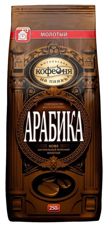 Кофе молотый Московская кофейня на паяхъ Арабика, 250г по 6шт