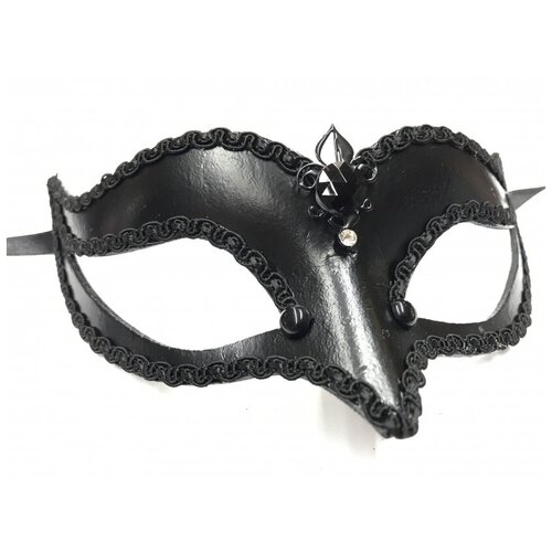 Венецианская маска Volpina, черная (10751) венецианская маска volpina черная с узором 10309