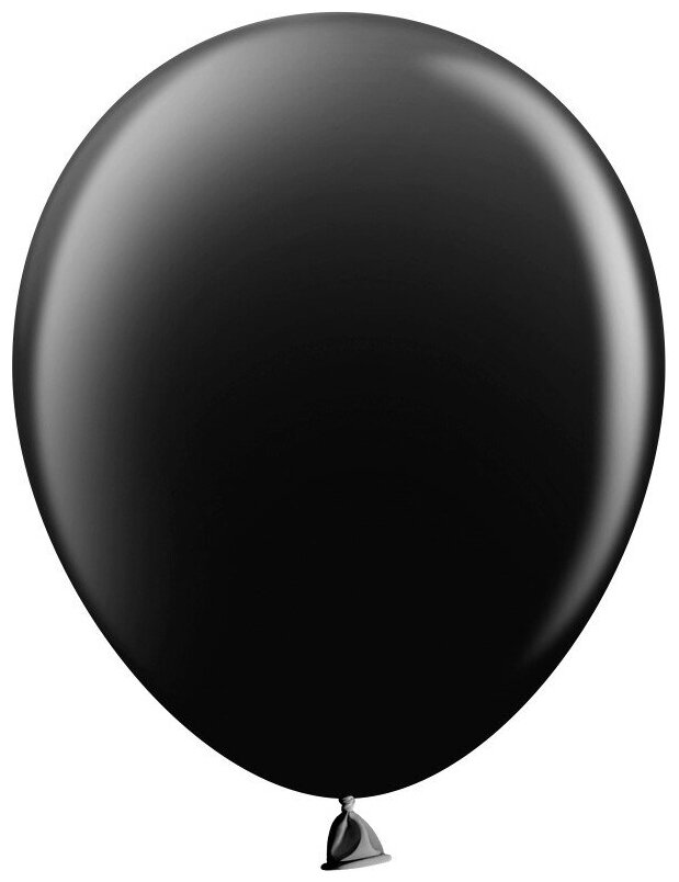 Шар (10'/25 см) Черный, пастель, 100 шт.