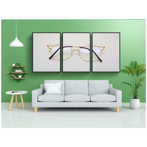 фото Набор модулных постеров для интерьера "очки, лечение ангела камбалы, очки стекло" 60x90 см. в тубусе, без рамки lotsprints