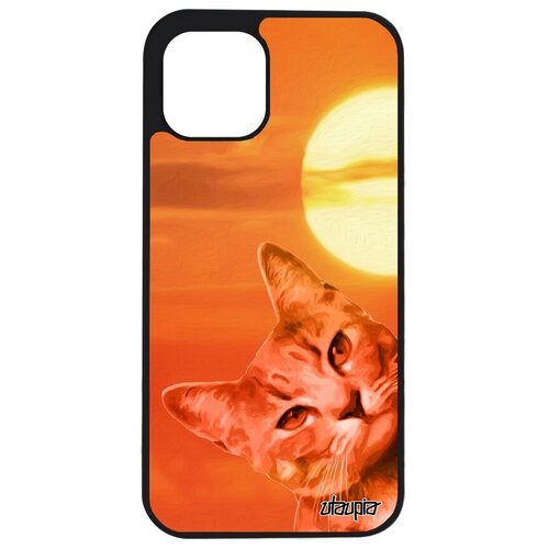 фото Красивый чехол на телефон // apple iphone 12 pro // "котик" стиль cat, utaupia, оранжевый