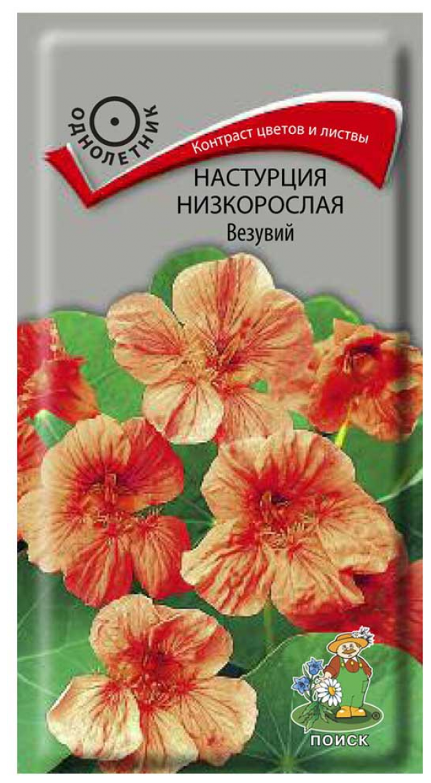 Семена цветов Поиск настурция низкорослая Везувий - фото №1