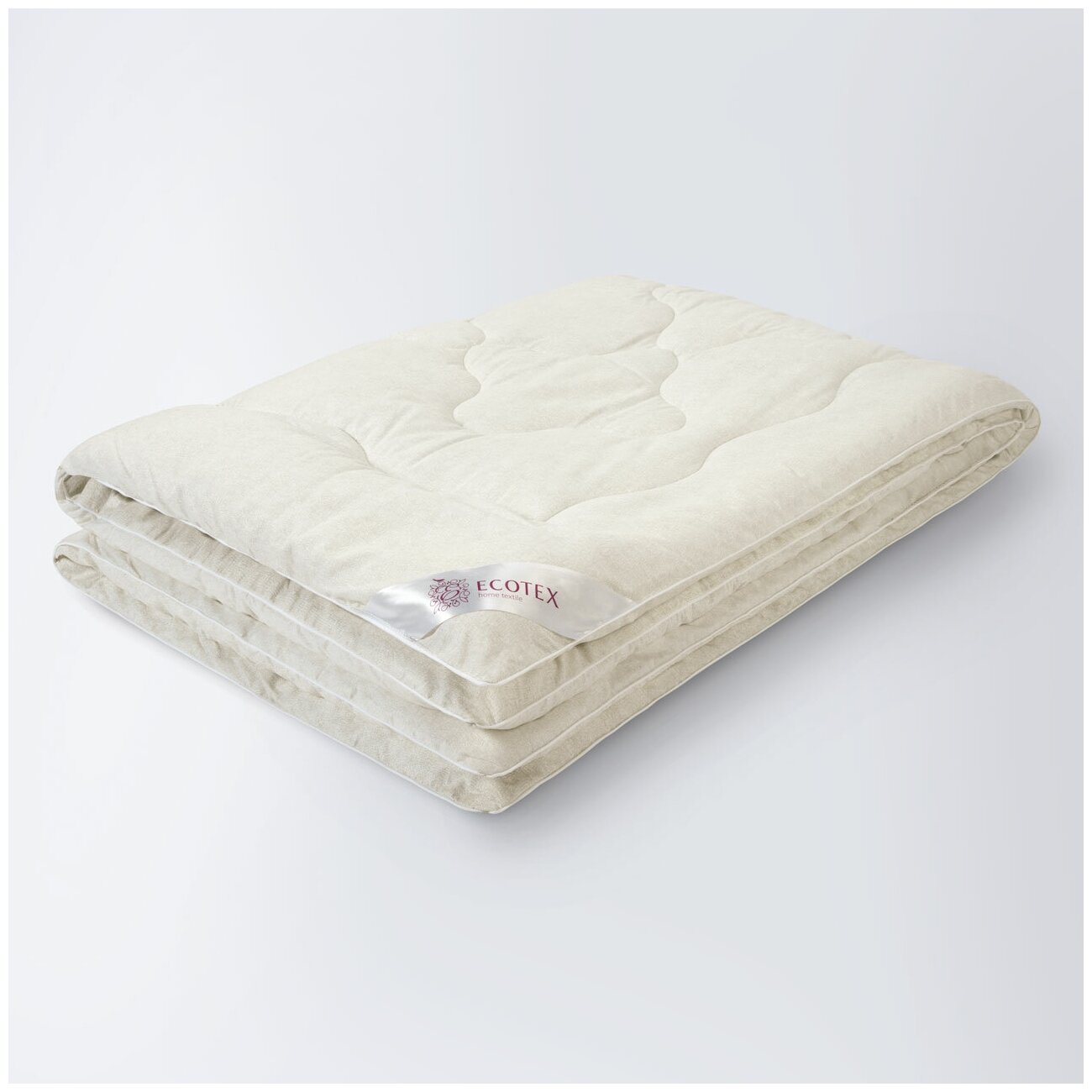 Одеяло лён 1,5-спальное (140x205 см) "Нежный лен", чехол - сатин (100% хлопок), Ecotex