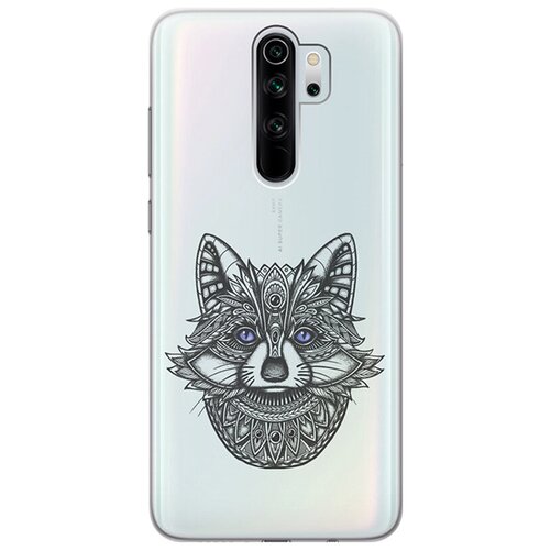 фото Ультратонкий силиконовый чехол-накладка для xiaomi redmi note 8 pro с 3d принтом "grand raccoon" gosso
