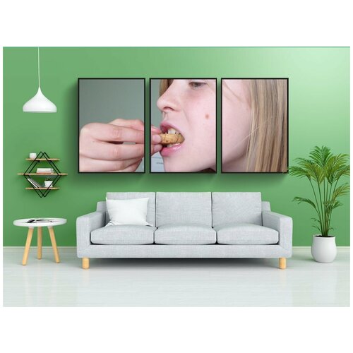 фото Набор модулных постеров для интерьера "еда, кормить, грызть" 60x90 см. в тубусе, без рамки lotsprints