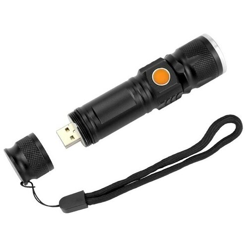 Фонарик ручной светодиодный USB, аккумуляторный спортивно-туристический ручной фонарь аккумуляторный yy 515 usb
