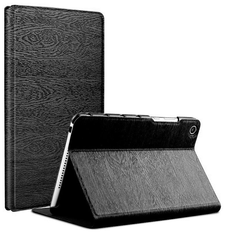 Чехол-книжка MyPads из качественной водоотталкивающей импортной кожи для HUAWEI MediaPad M5 Lite 8 черный