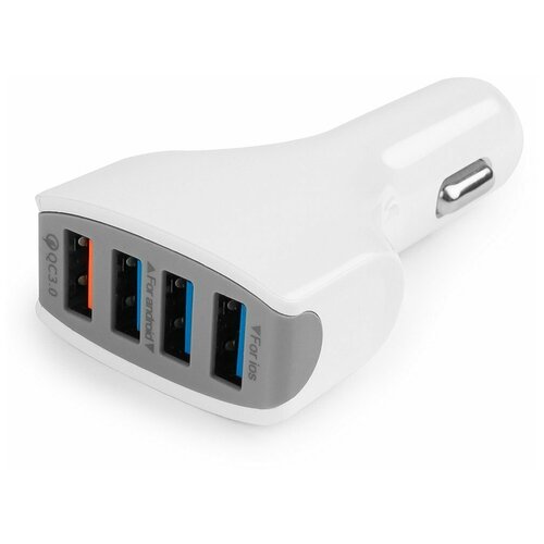 Автомобильное зарядное устройство Cablexpert CAR18 3 USB-порта 3А + Quick Charge 3.0, белый