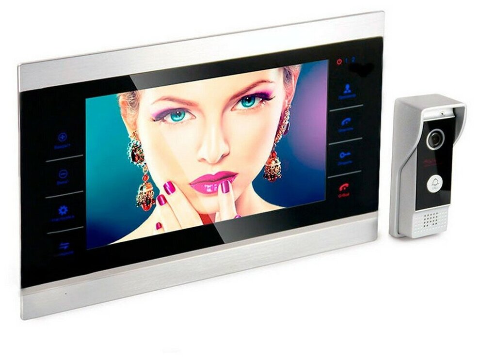 Комплект цветной видеодомофон - замок: HDcom S-104 Power Lock 400G вызывная панель (замок домофона на калитку)