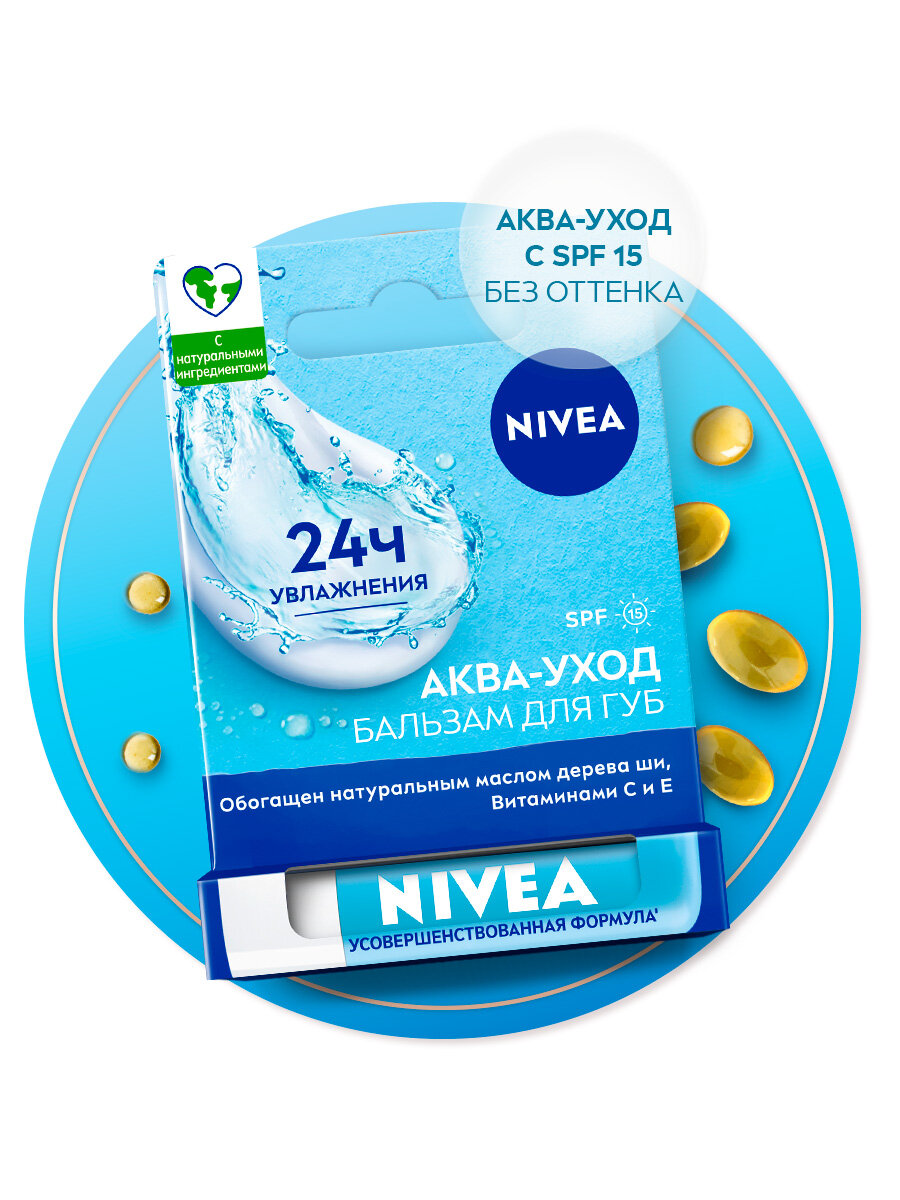 NIVEA Бальзам для губ Аква-уход