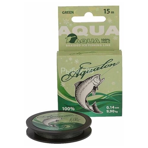 леска плетеная aqua aqualon dark green 0 35 100м Леска плетеная AQUA Aqualon Dark-Green 0.12 15м