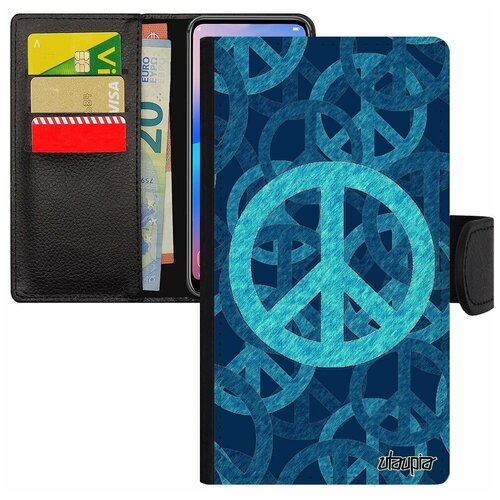 фото Чехол книжка на телефон iphone se 2020, "peace and love" рисунок пацифизм utaupia