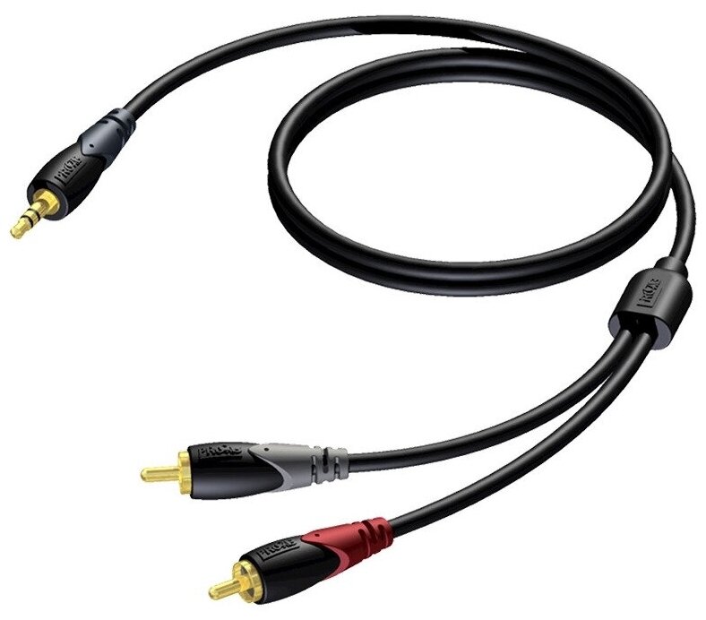 Кабель аудио 1xMini Jack - 2xRCA Procab CLA711/5 5.0m