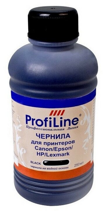 Чернила Premium для Canon/Epson/HP/Lexmark чер. 250 мл водн ProfiLine