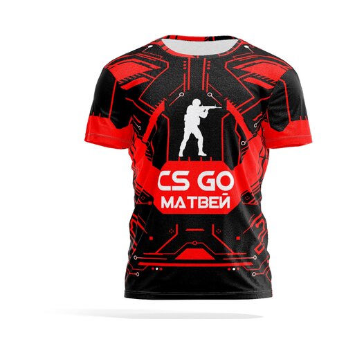 фото Футболка panin brand, размер xl, черный, красный