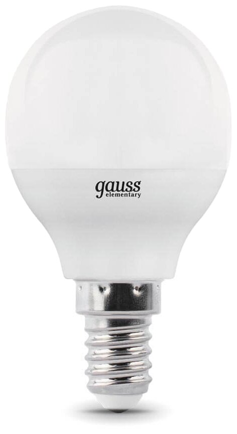 Лампа Gauss LED Elementary Шар 12W 920lm E14 4100K 53122
