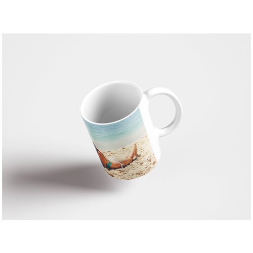 фото Кружка "бикини, солнечные ванны, пляж 320 мл. белая" lotsprints