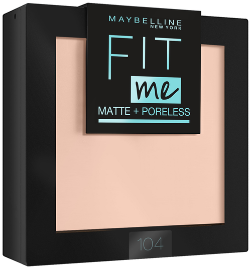 Maybelline New York Fit Me пудра компактная матирующая скрывающая поры 1 шт. 104 светло-бежевый 9 г