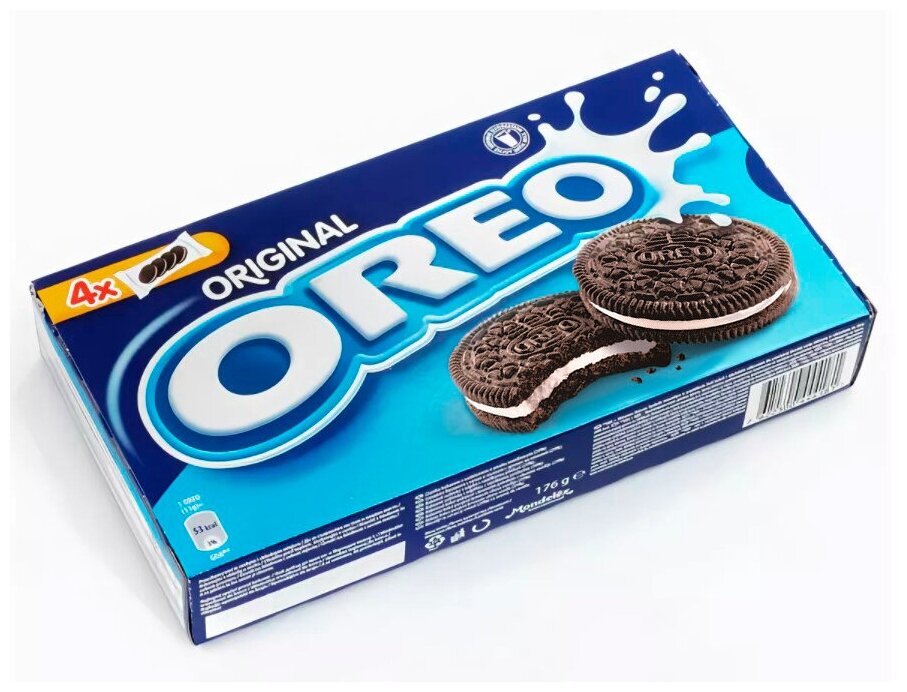 Печенье Oreo Original с ванильным кремом (3 шт. по 176 гр.) - фотография № 2