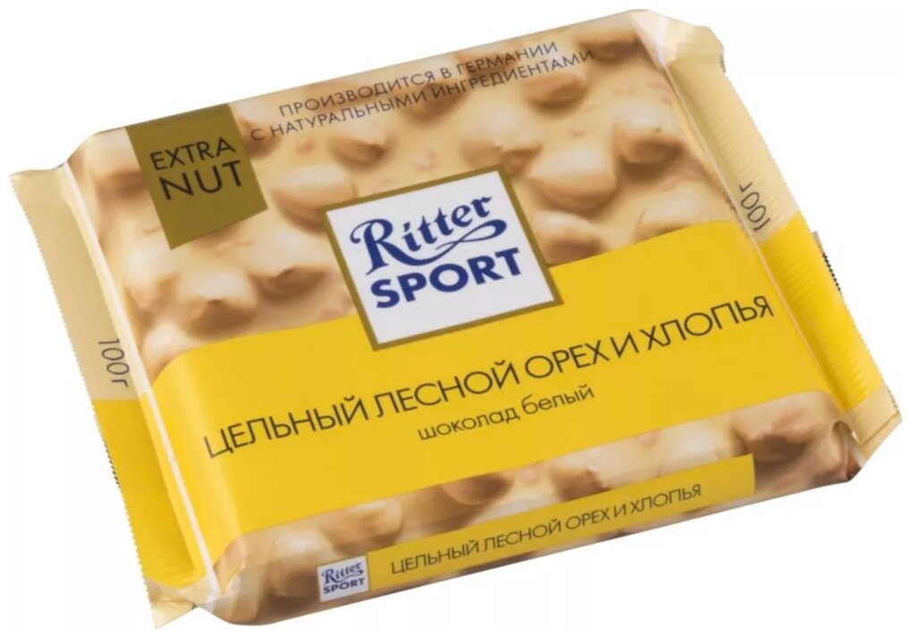 Шоколад Ritter Sport Белый Цельный лесной орех и хлопья 100г Alfred Ritter GmbH & Co.Kg - фото №7