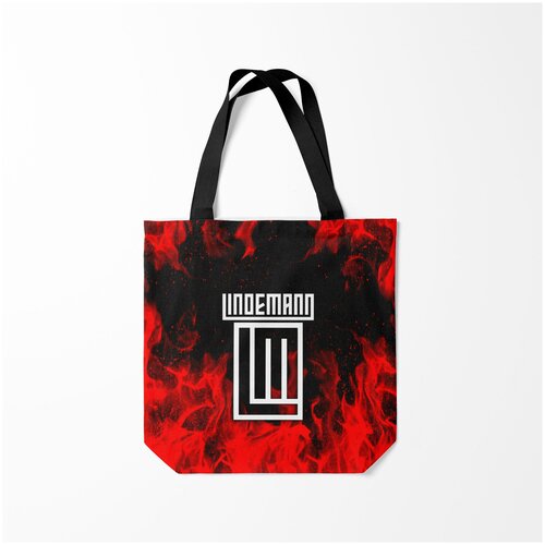 фото Сумка-шоппер / 40х40 см / рок / rammstein lindemann fire burnettie