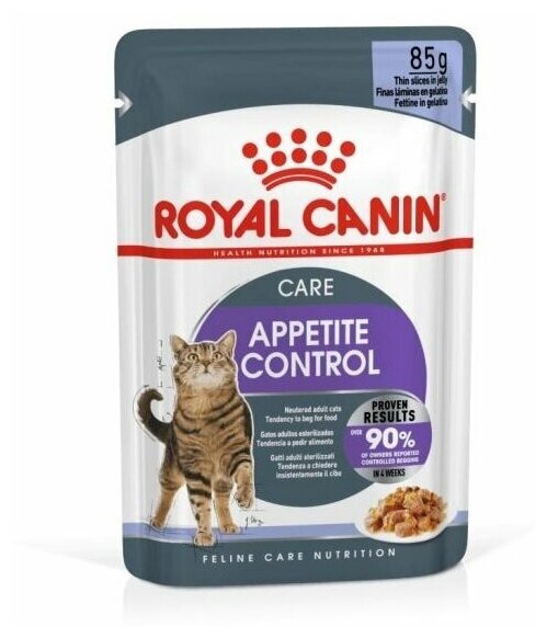 Влажный корм для кошек Royal Canin Appetite Control Care, профилактика избыточного веса 12 шт. х 85 г (кусочки в желе)