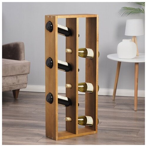 Добропаровъ Полка деревянная большая под 6 бутылок 96х40х16 см 2047₽