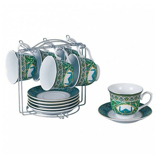 Ф5-023К/12 Набор чайный 12 пр. на мет подставке 