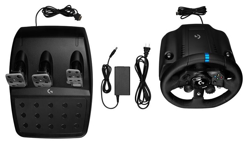 Контроллер для игровых симуляторов Logitech G923 (гоночный руль и педали для Xbox Series X/S, Xbox One и ПК)
