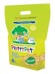 Pretty Cat Наполнитель для грызунов осиновые гранулы (PrettyPet) 6 л | PrettyPet 2 кг 34307 (2 шт)