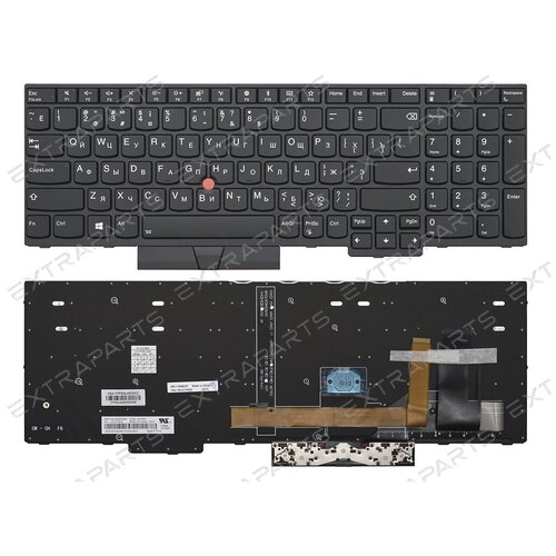 Клавиатура для ноутбука Lenovo ThinkPad E580 черная с подсветкой new original italian backlit keyboard for lenovo thinkpad t460p backlight teclado 00ur412 00ur372 sn20j91992