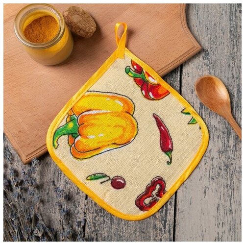 Прихватка микс 15*15 см, вафля 160 гр, ватин (10 шт)