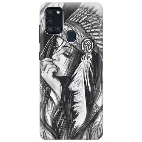 фото Чехол - накладка artcolor для samsung galaxy a21s с принтом "эскиз девушки" re:pa