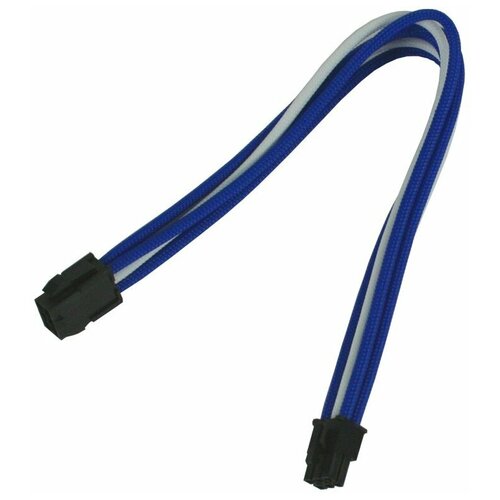 Аксессуар Удлинитель Nanoxia 6-pin PCI-E 30cm Blue-White NX6PV3EBW аксессуар удлинитель nanoxia 24 pin atx 30cm blue nx24v3eb