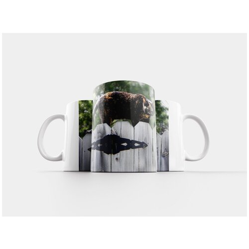 фото Кружка "кошка, изгородь, кошачий" 320 мл lotsprints