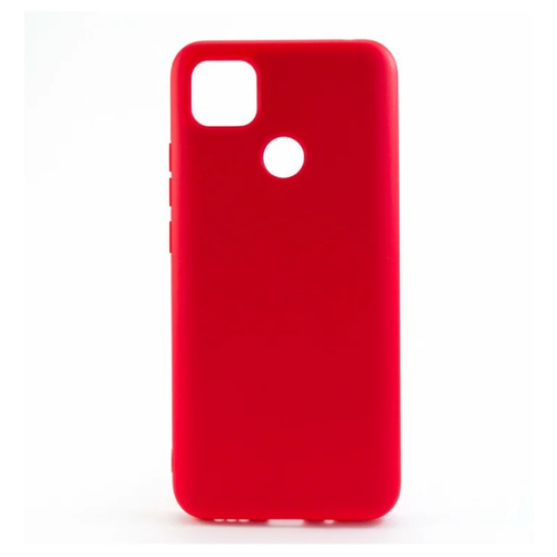 Soft touch силиконовый чехол для Xiaomi Redmi 9C красный с мягкой внутренней бахрамой / микрофиброй / сяоми редми 9ц чехол силиконовый breaking soft touch с микрофиброй для redmi 9c красный