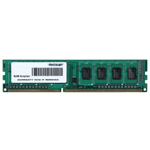 Модуль памяти Patriot DIMM DDR3 4Gb (pc-12800) 1600MHz Patriot 1.35V PSD34G1600L81 модуль памяти amd ddr3 dimm 1600mhz pc3 12800 4gb r534g1601u1s uo