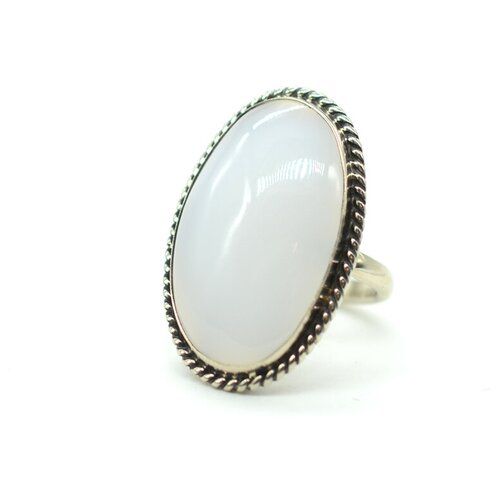Кольцо Радуга Камня, кахолонг, размер 18, белый подвеска радуга камня кахолонг белый
