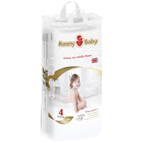 Mommy Baby подгузники 4 (9-14 кг) 44 шт.