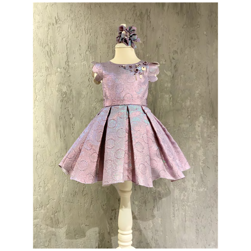 Платье нарядное для девочки (Размер: 122), арт. 1404 pudra, цвет Розовый